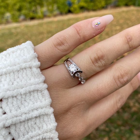 925 sterling silver Creative Round Cut Sapphire - Picture 8 of 11